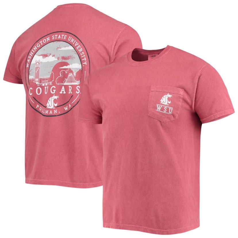 NCAA Washington State Cougars Circle Campus Scene T-Shirt