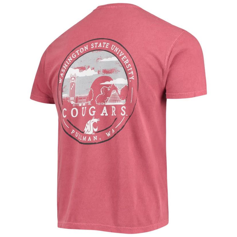 NCAA Washington State Cougars Circle Campus Scene T-Shirt