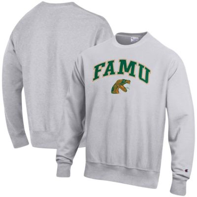 NCAA ed Florida A&M Rattlers Arch Over Logo Reverse Weave Pullover Sweatshirt