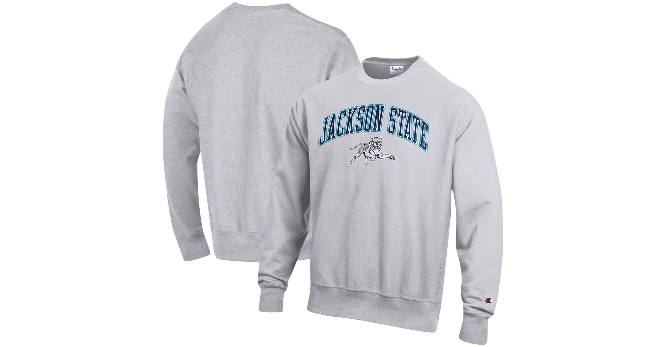NCAA ed Jackson State Tigers Arch Over Logo Reverse Weave Pullover Sweatshirt