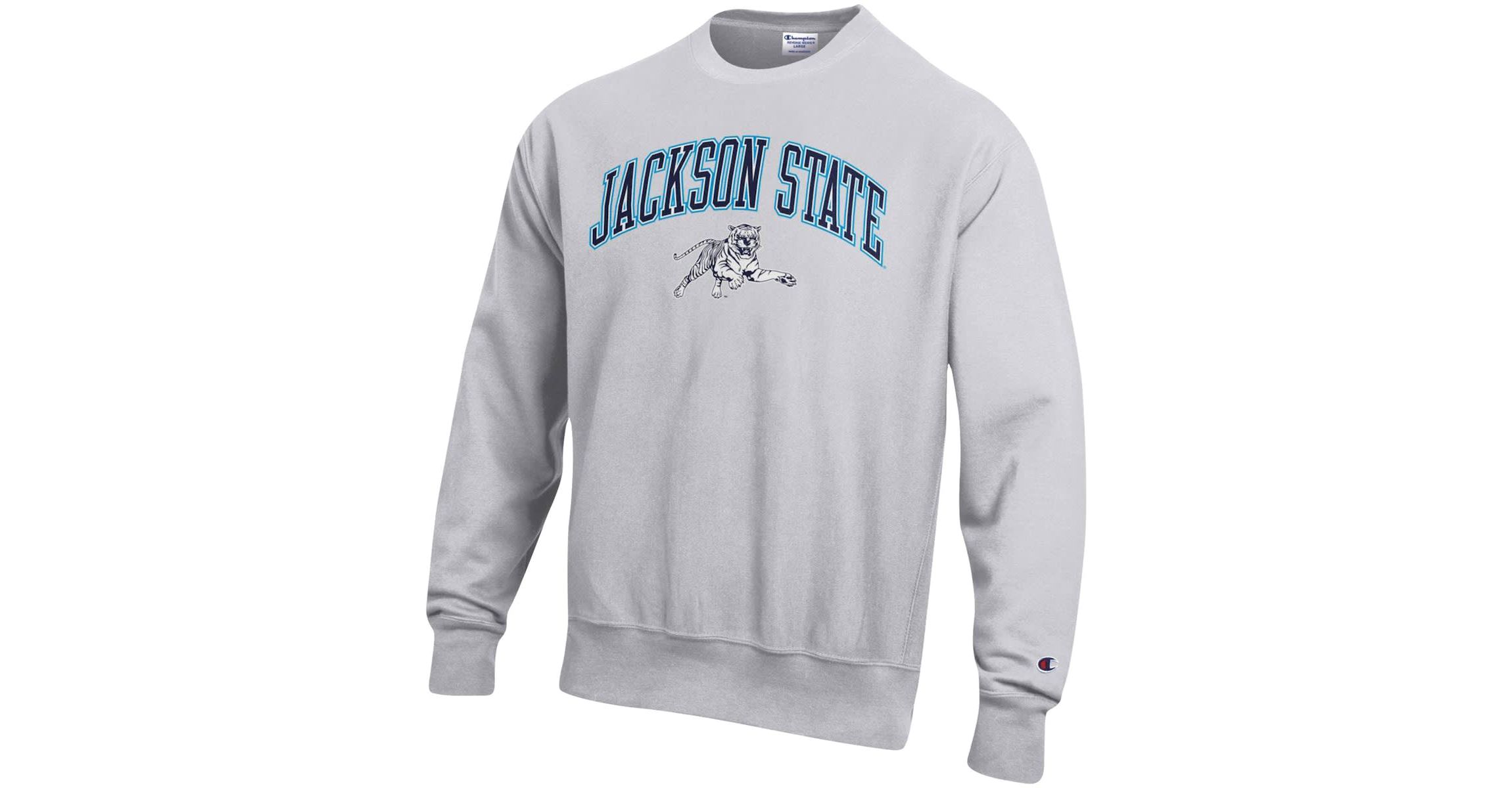 NCAA ed Jackson State Tigers Arch Over Logo Reverse Weave Pullover Sweatshirt