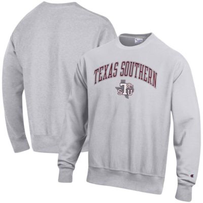 NCAA ed Texas Southern Tigers Arch Over Logo Reverse Weave Pullover Sweatshirt