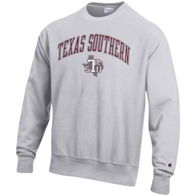 NCAA ed Texas Southern Tigers Arch Over Logo Reverse Weave Pullover Sweatshirt