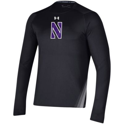 NCAA Under Armour Northwestern Wildcats 2021 Sideline Training Performance Long Sleeve T-Shirt