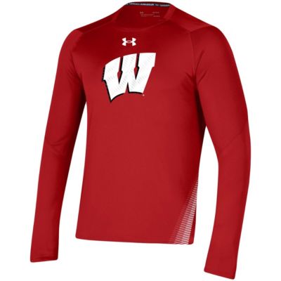 NCAA Under Armour Wisconsin Badgers 2021 Sideline Training Performance Long Sleeve T-Shirt