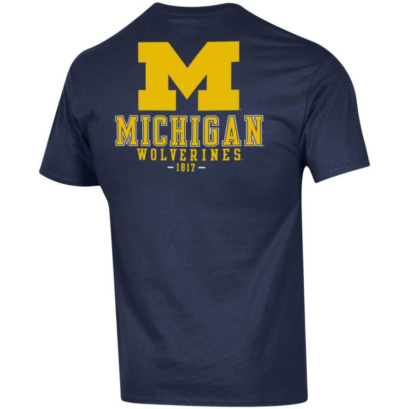 NCAA Michigan Wolverines Stack 2-Hit T-Shirt