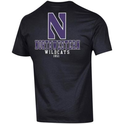 NCAA Northwestern Wildcats Stack 2-Hit T-Shirt