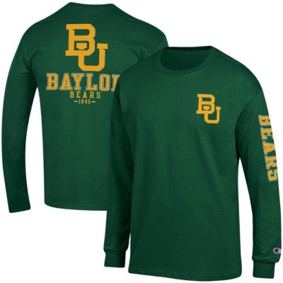 Champion Men's NCAA Baylor Bears Team Stack Long Sleeve T-Shirt, Green, 2XL