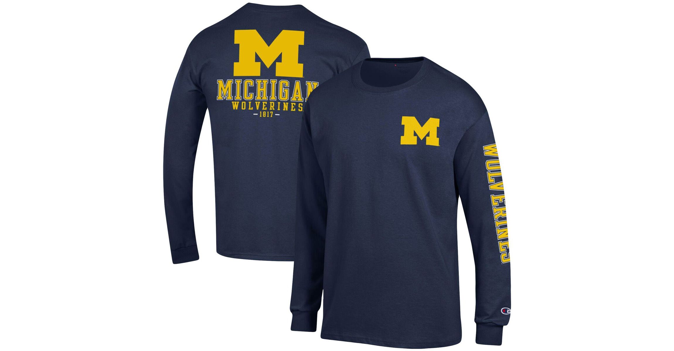 NCAA Michigan Wolverines Team Stack Long Sleeve T-Shirt