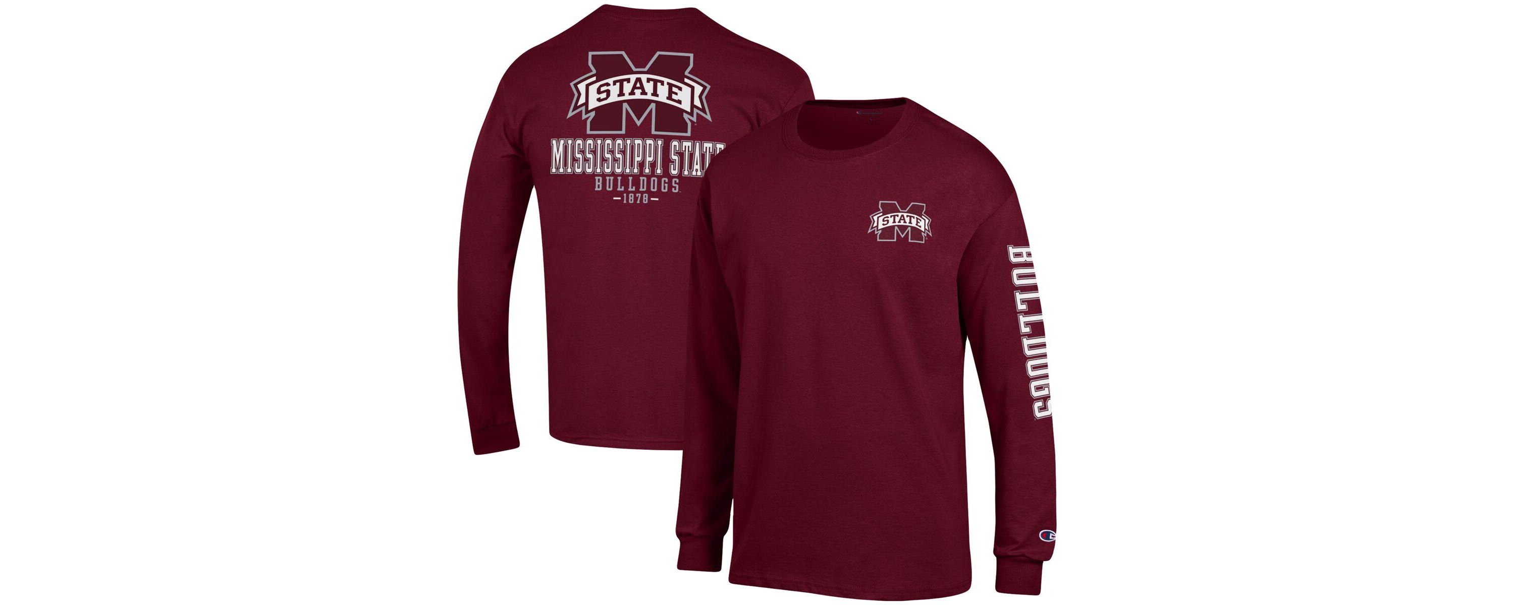 NCAA Mississippi State Bulldogs Team Stack Long Sleeve T-Shirt