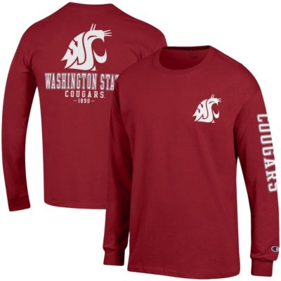 Champion Men's NCAA Washington State Cougars Team Stack Long Sleeve T-Shirt