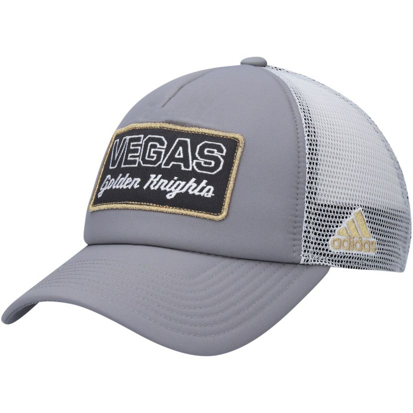 NHL Gray/White Vegas Golden Knights Locker Room Foam Trucker Snapback Hat