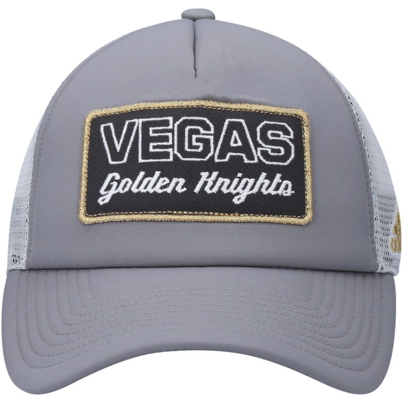 NHL Gray/White Vegas Golden Knights Locker Room Foam Trucker Snapback Hat
