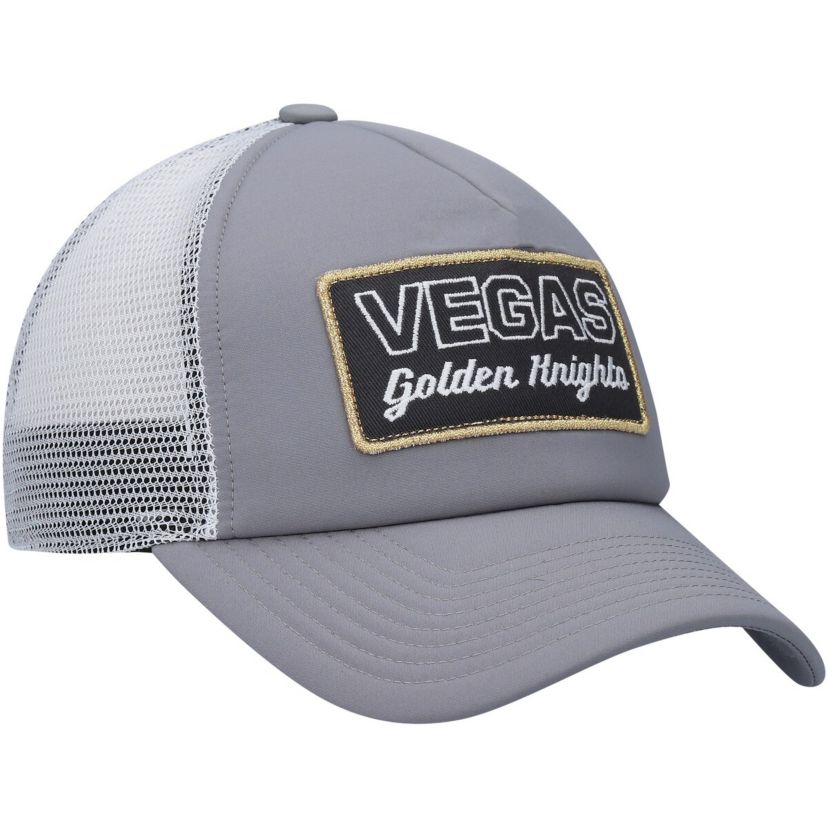 NHL Gray/White Vegas Golden Knights Locker Room Foam Trucker Snapback Hat