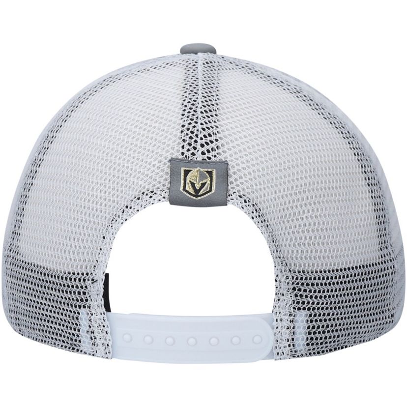 NHL Gray/White Vegas Golden Knights Locker Room Foam Trucker Snapback Hat