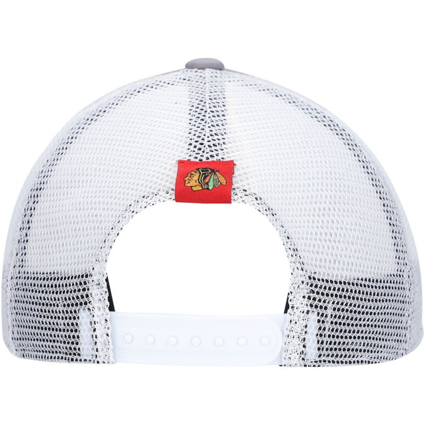 NHL Gray/White Chicago Blackhawks Locker Room Foam Trucker Snapback Hat