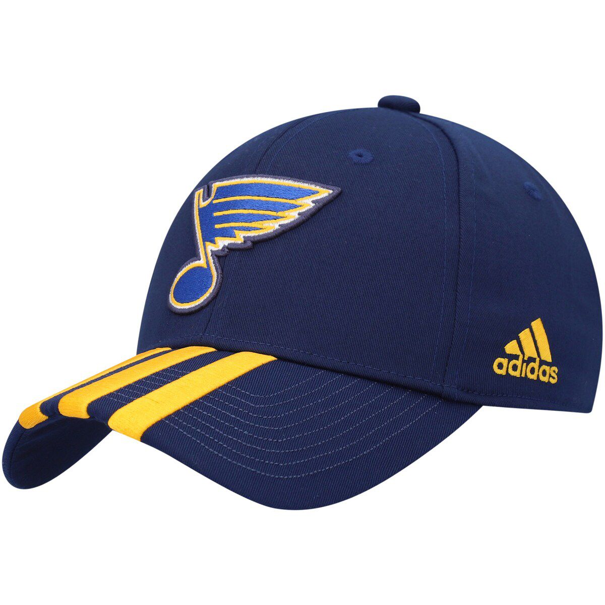 NHL St. Louis Blues Locker Room Primegreen Three Stripe Adjustable Hat
