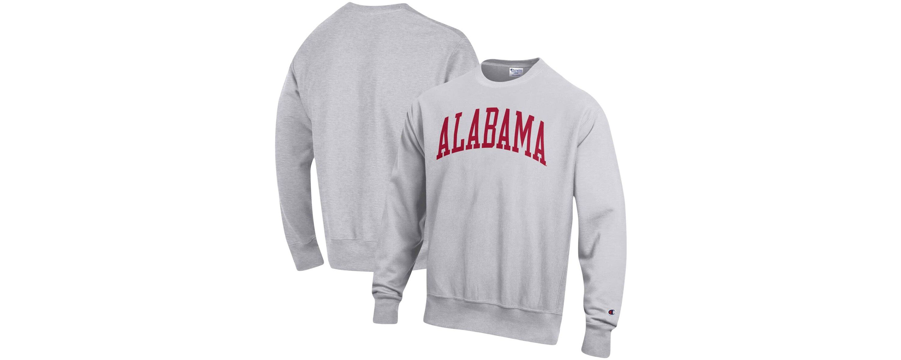Alabama Crimson Tide NCAA Alabama Tide Relaxed Fit Arch Reverse Weave Pullover Sweatshirt