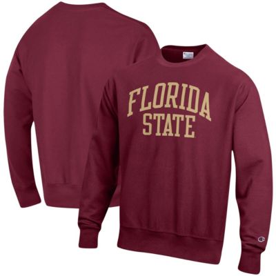 Champion Men's NCAA Florida State Seminoles Relaxed Fit Arch Reverse Weave Pullover Sweatshirt, Small