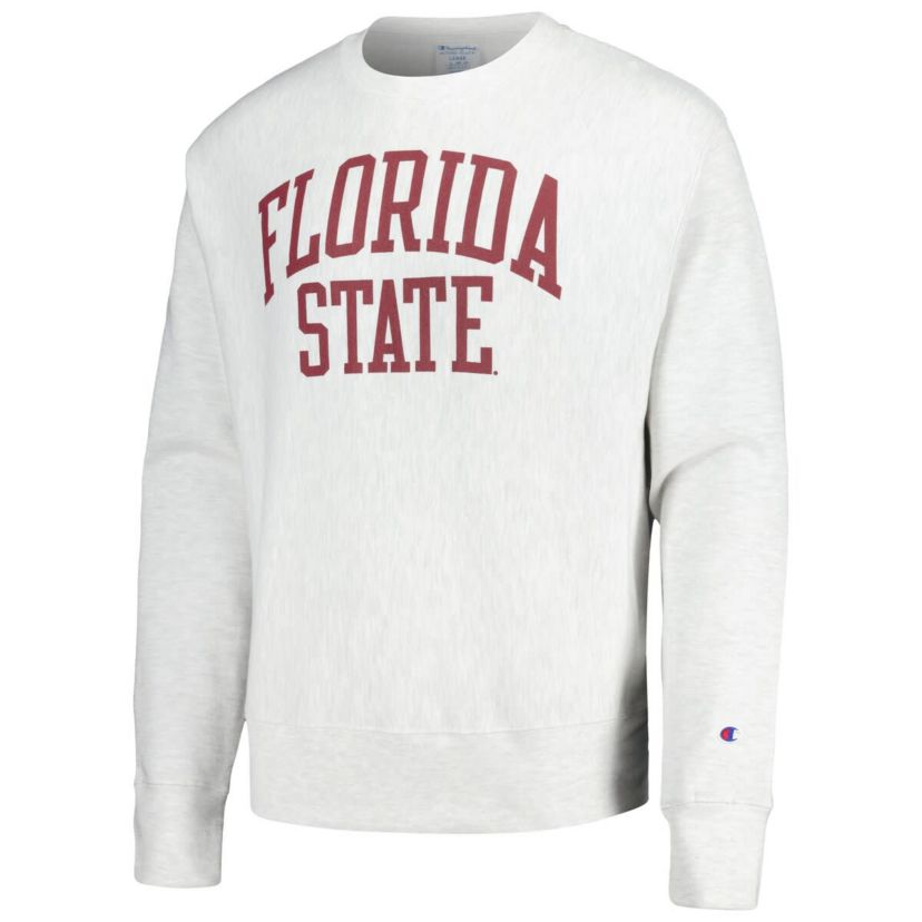 NCAA Florida State Seminoles Relaxed Fit Arch Reverse Weave Pullover Sweatshirt