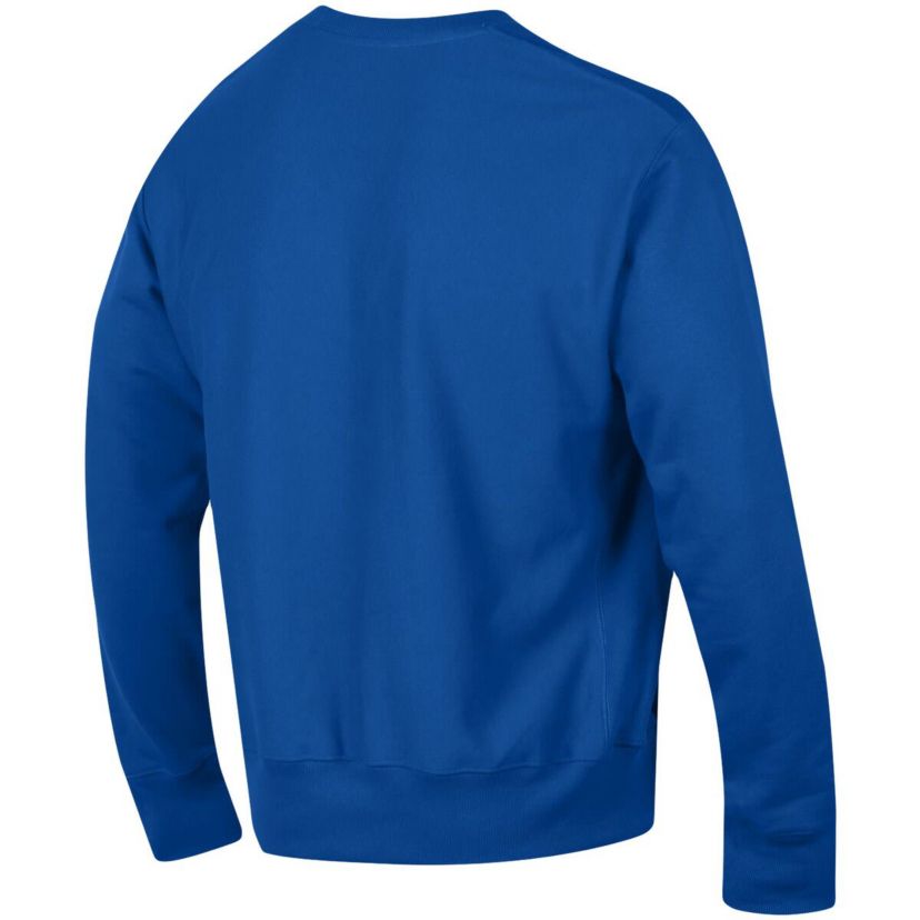 NCAA Kansas Jayhawks Relaxed Fit Arch Reverse Weave Pullover Sweatshirt