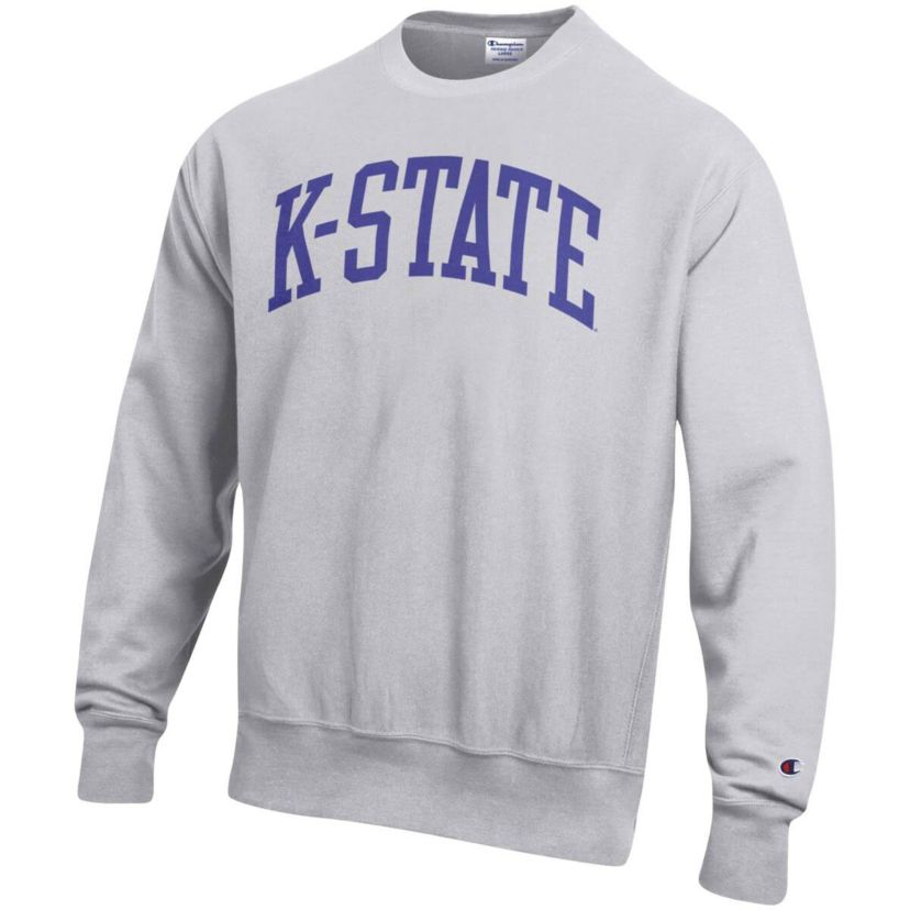 NCAA Kansas State Wildcats Relaxed Fit Arch Reverse Weave Pullover Sweatshirt