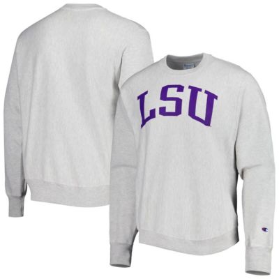 NCAA ed LSU Tigers Arch Reverse Weave Pullover Sweatshirt