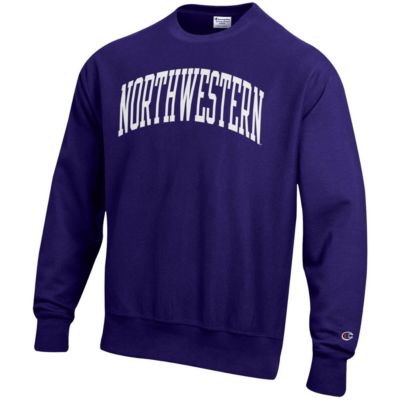 NCAA Northwestern Wildcats Arch Reverse Weave Pullover Sweatshirt