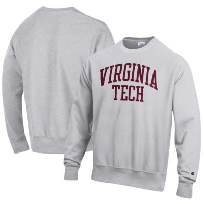 NCAA Heathered Virginia Tech Hokies Arch Reverse Weave Pullover Sweatshirt
