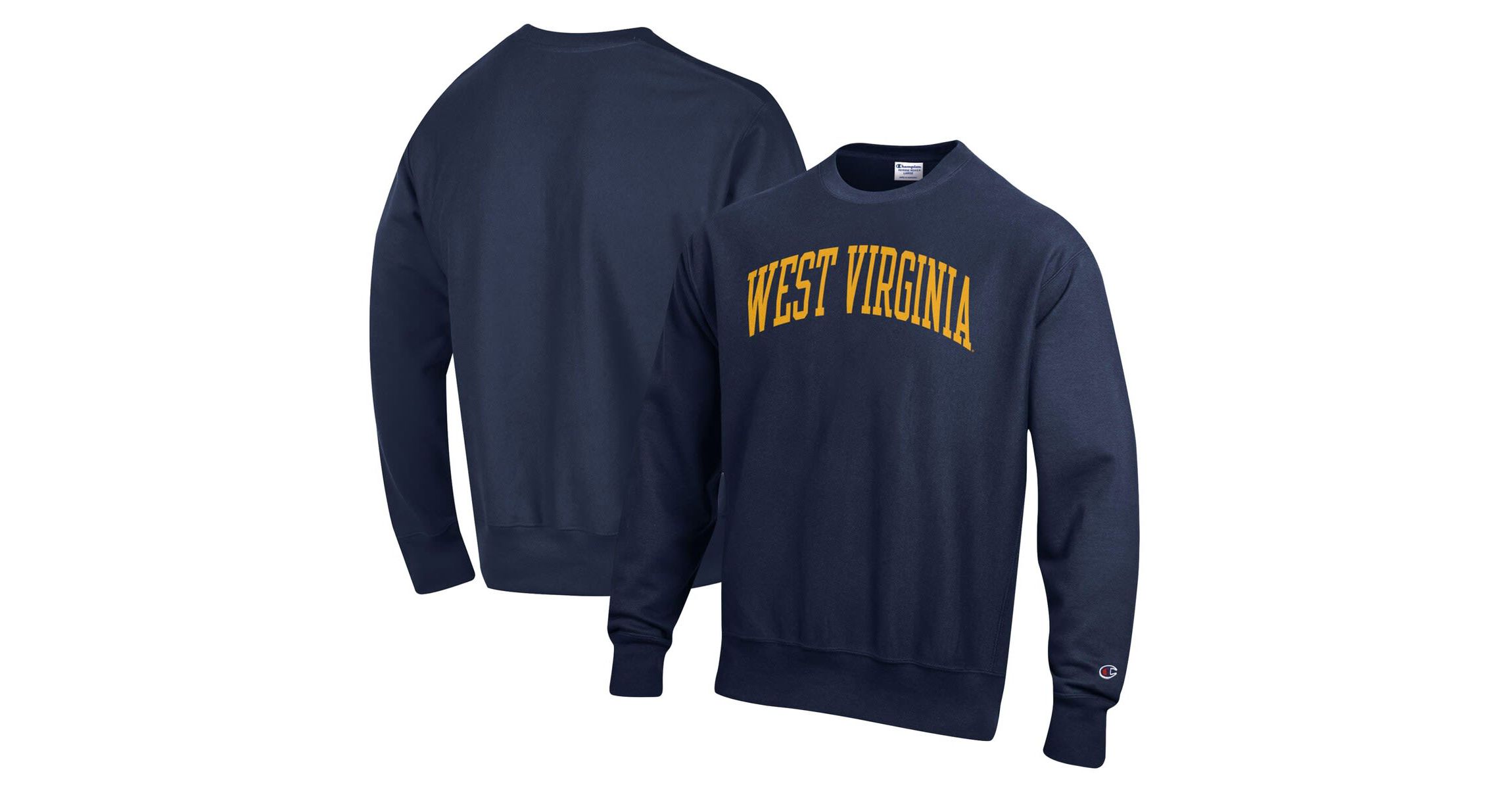NCAA West Virginia Mountaineers Relaxed Fit Arch Reverse Weave Pullover Sweatshirt