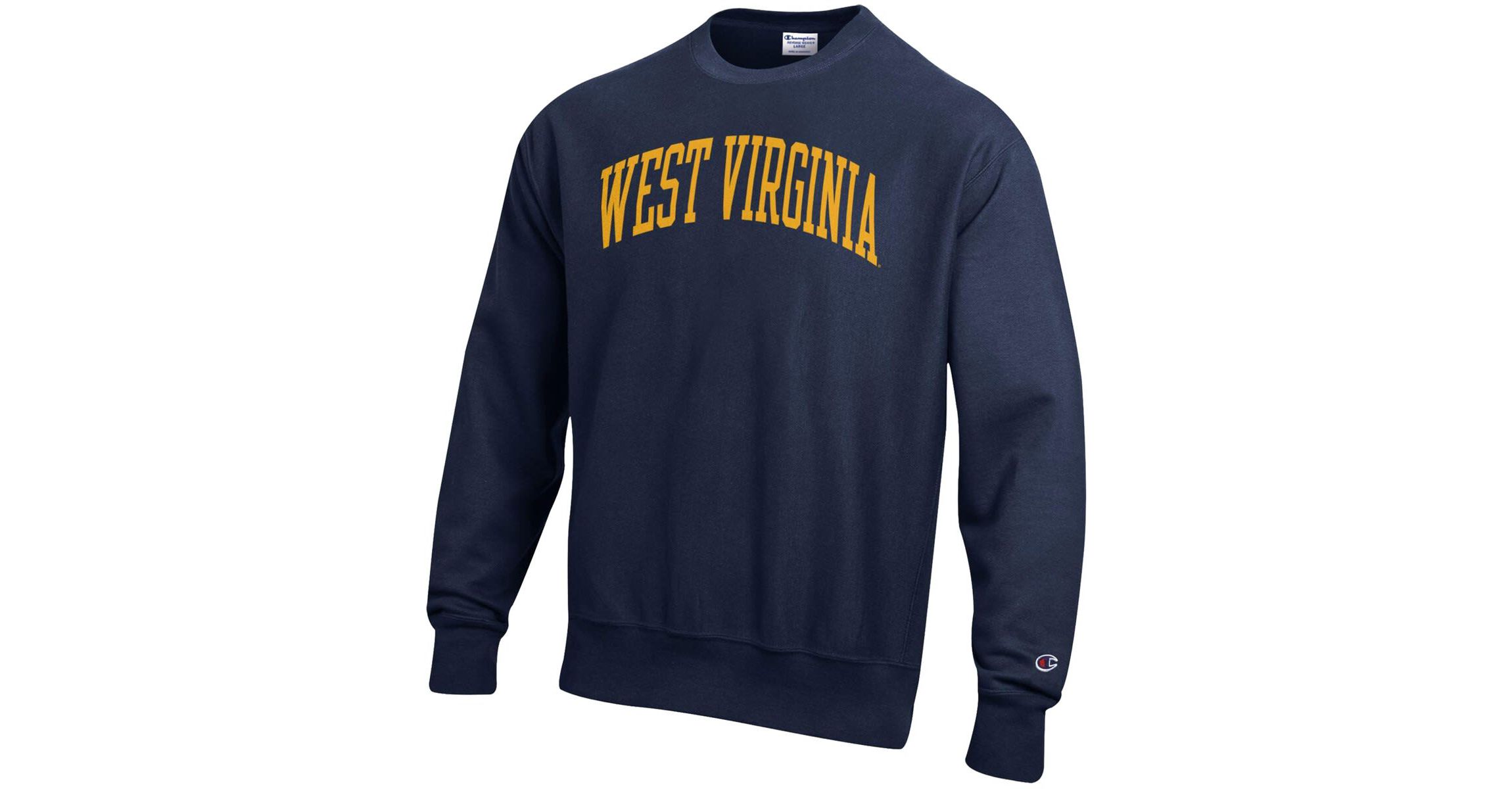 NCAA West Virginia Mountaineers Relaxed Fit Arch Reverse Weave Pullover Sweatshirt