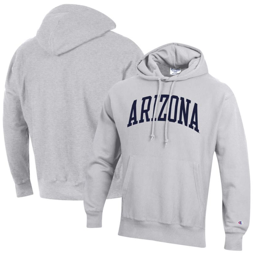 NCAA Arizona Wildcats Team Arch Reverse Weave Relaxed Fit Pullover Hoodie