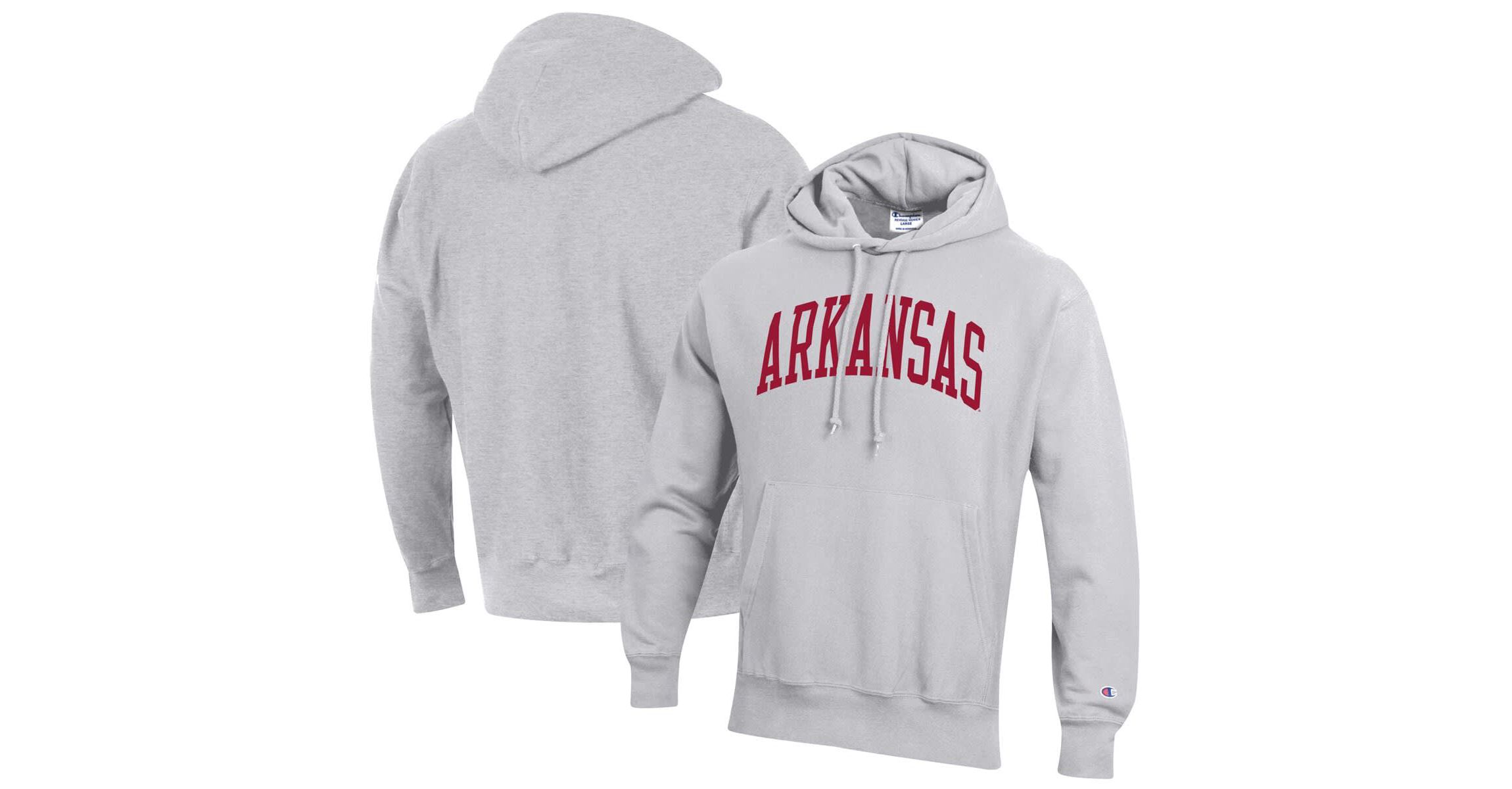 NCAA Arkansas Razorbacks Team Arch Reverse Weave Relaxed Fit Pullover Hoodie
