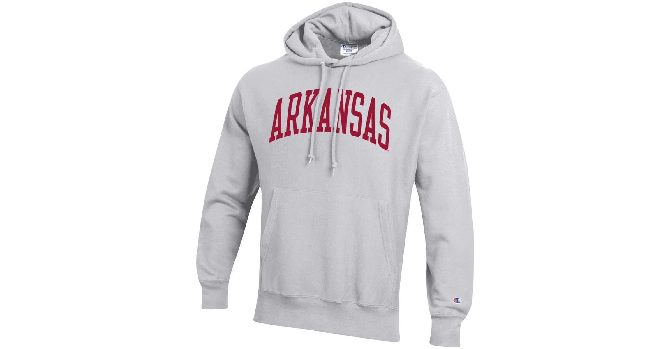 NCAA Arkansas Razorbacks Team Arch Reverse Weave Relaxed Fit Pullover Hoodie