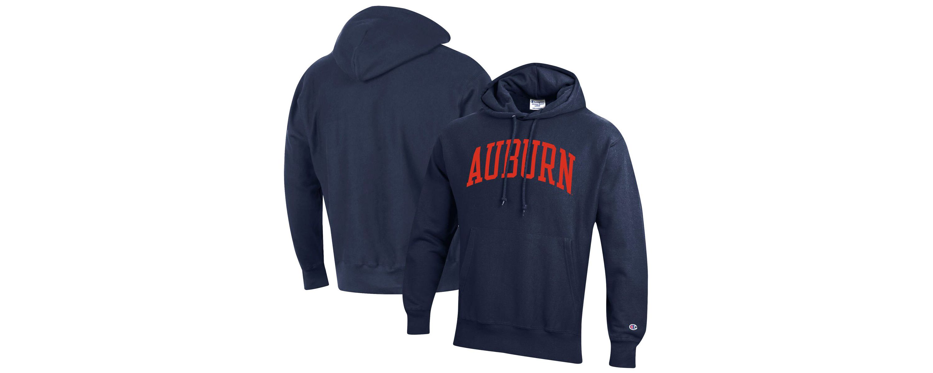 NCAA Auburn Tigers Team Arch Reverse Weave Relaxed Fit Pullover Hoodie