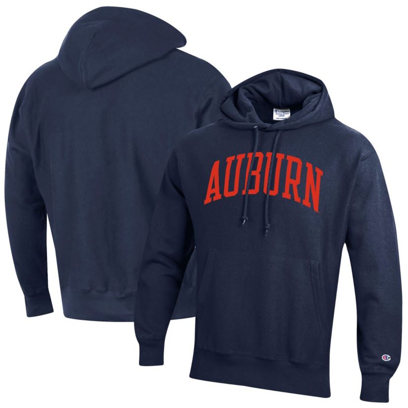 NCAA Auburn Tigers Team Arch Reverse Weave Relaxed Fit Pullover Hoodie