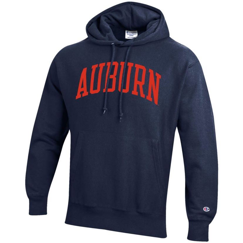 NCAA Auburn Tigers Team Arch Reverse Weave Relaxed Fit Pullover Hoodie