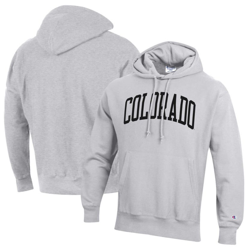 NCAA Colorado Buffaloes Team Arch Reverse Weave Relaxed Fit Pullover Hoodie