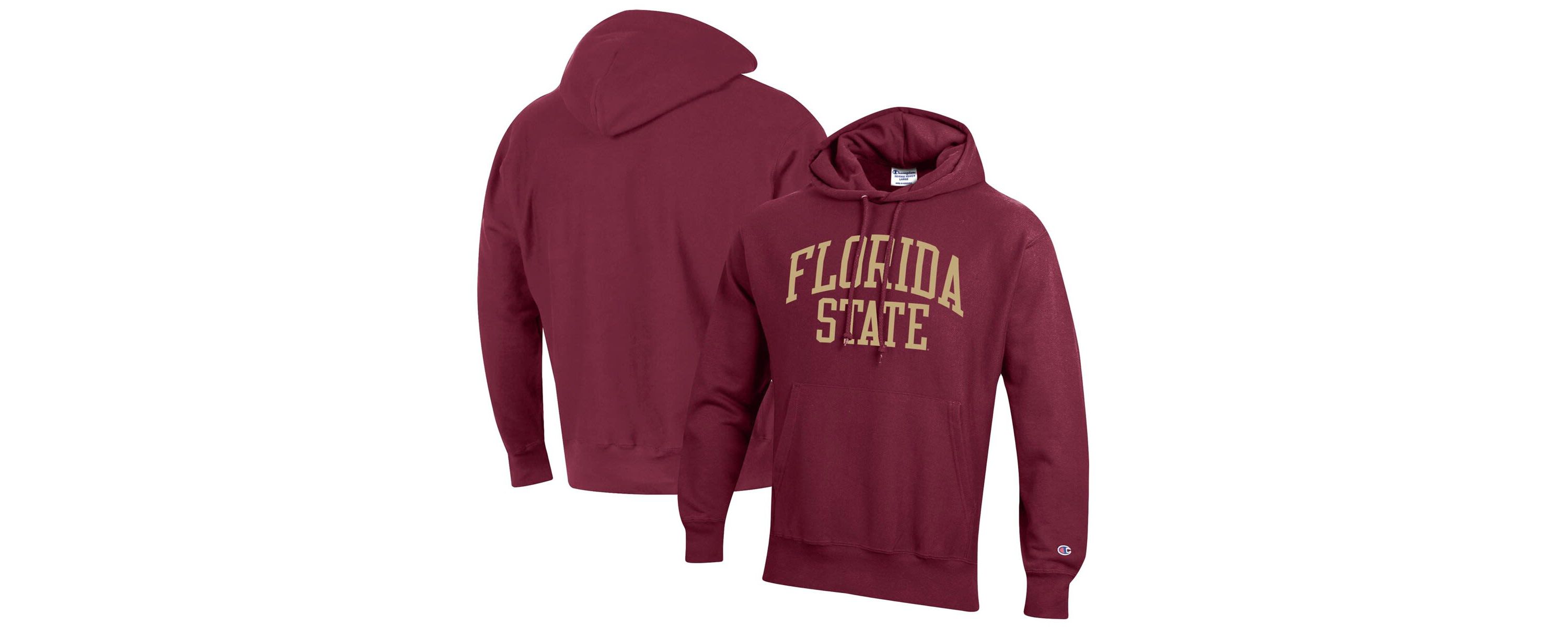 NCAA Florida State Seminoles Team Arch Reverse Weave Relaxed Fit Pullover Hoodie
