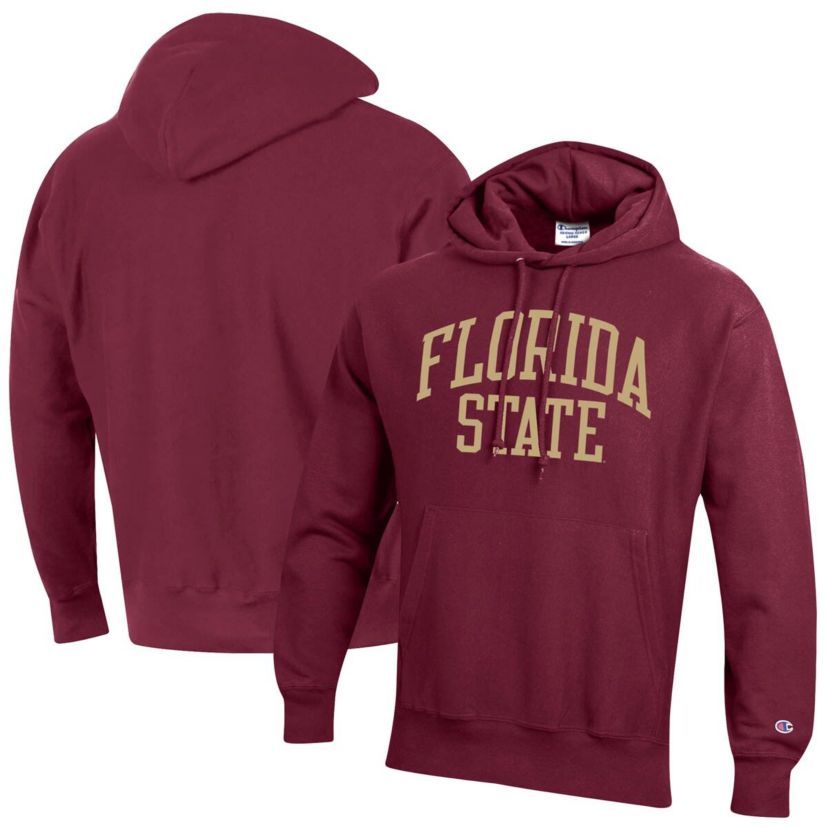 NCAA Florida State Seminoles Team Arch Reverse Weave Relaxed Fit Pullover Hoodie