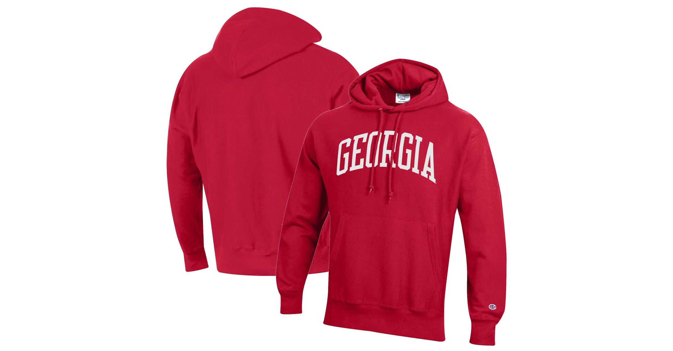 NCAA Georgia Bulldogs Team Arch Reverse Weave Relaxed Fit Pullover Hoodie