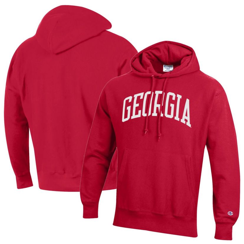 NCAA Georgia Bulldogs Team Arch Reverse Weave Relaxed Fit Pullover Hoodie