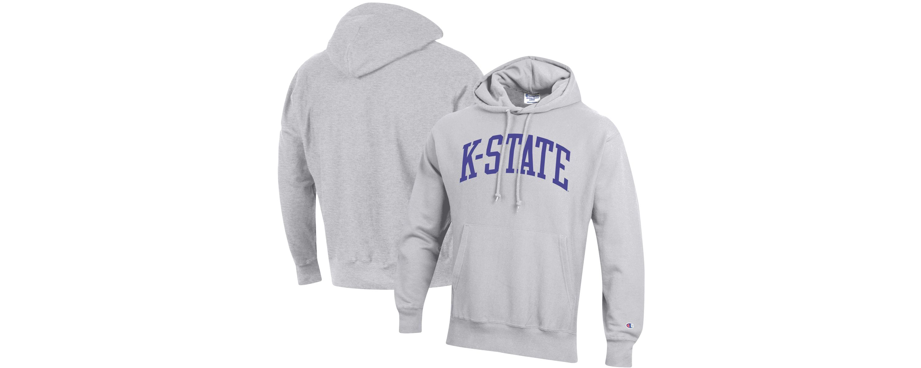 NCAA Kansas State Wildcats Team Arch Reverse Weave Relaxed Fit Pullover Hoodie