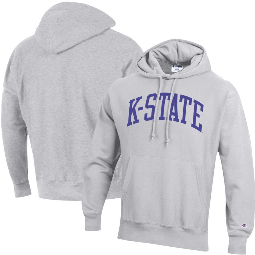 NCAA Kansas State Wildcats Team Arch Reverse Weave Relaxed Fit Pullover Hoodie