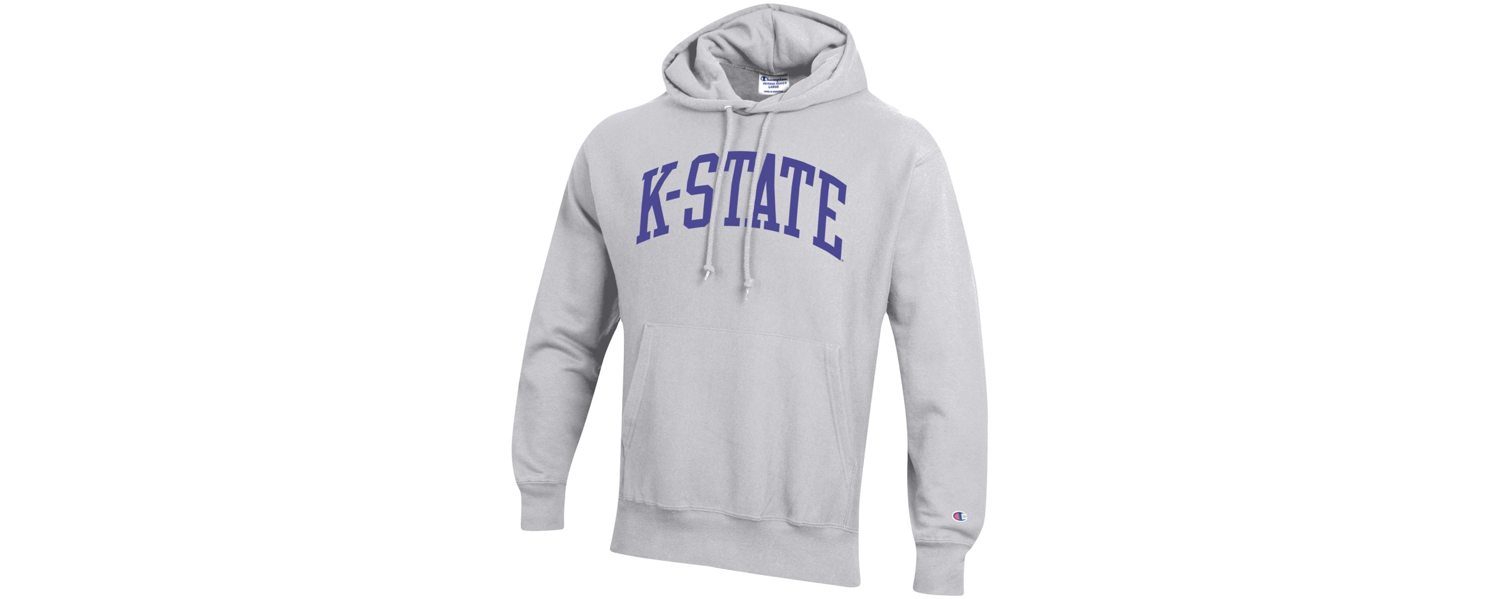 NCAA Kansas State Wildcats Team Arch Reverse Weave Relaxed Fit Pullover Hoodie