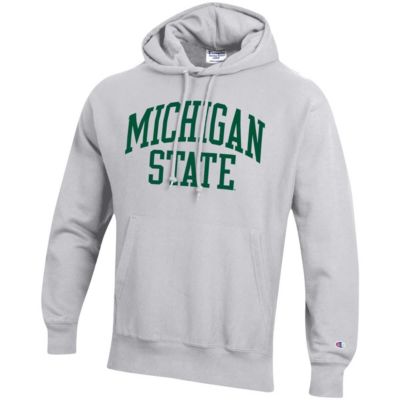 NCAA Heathered Michigan State Spartans Team Arch Reverse Weave Pullover Hoodie