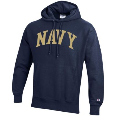 Navy Midshipmen NCAA Team Arch Reverse Weave Pullover Hoodie