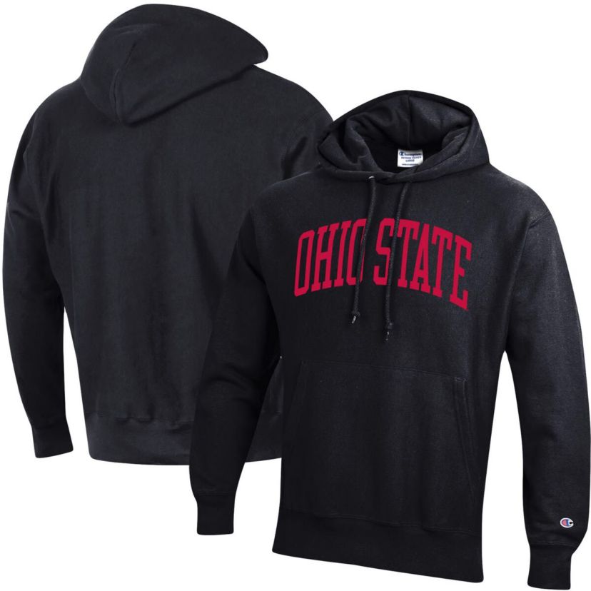 NCAA Ohio State Buckeyes Team Arch Reverse Weave Relaxed Fit Pullover Hoodie