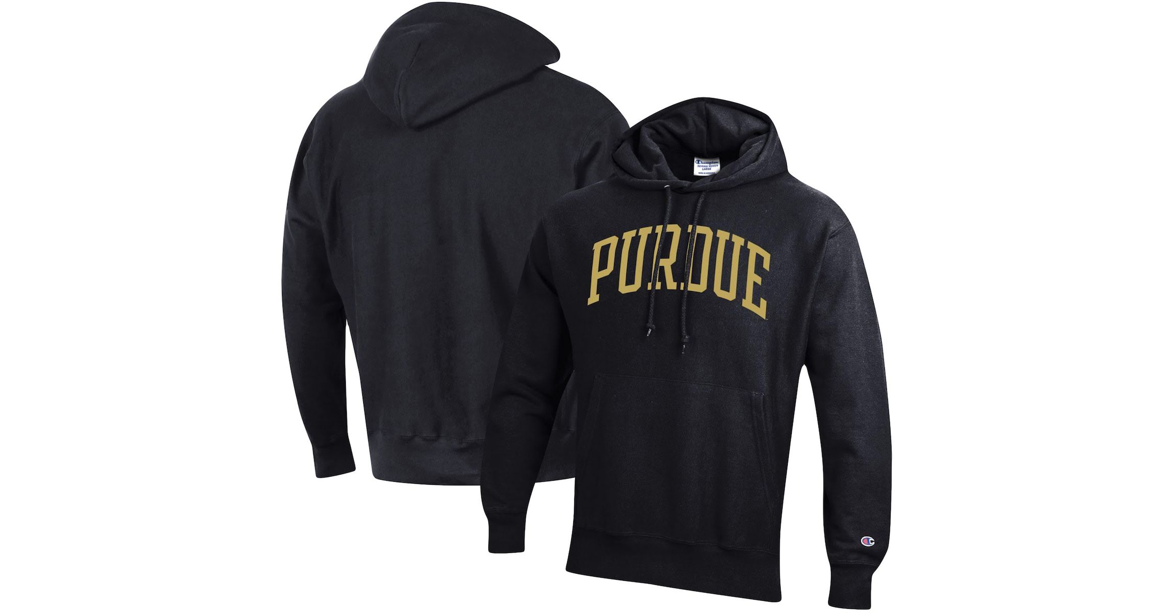 NCAA Purdue Boilermakers Team Arch Reverse Weave Relaxed Fit Pullover Hoodie
