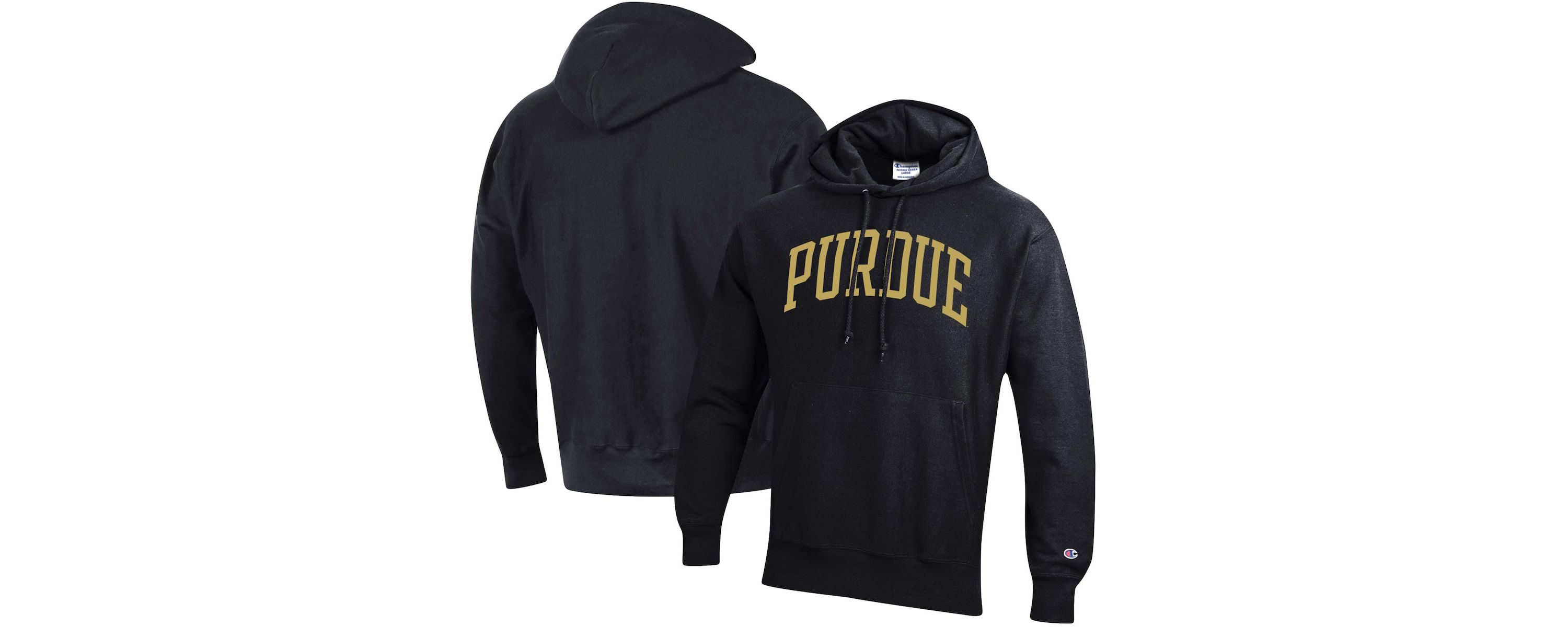 NCAA Purdue Boilermakers Team Arch Reverse Weave Relaxed Fit Pullover Hoodie
